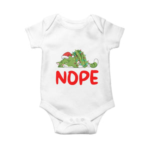 Funny Lazy Cat Christmas Baby Onesie Nope Not Today TS14 White Print Your Wear
