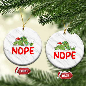 Funny Lazy Cat Christmas Ceramic Ornament Nope Not Today TS14 1pc White Marble Print Your Wear