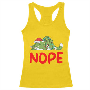 Funny Lazy Cat Christmas Racerback Tank Top Nope Not Today TS14 Daisy Print Your Wear
