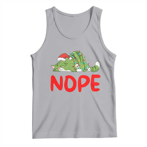 Funny Lazy Cat Christmas Tank Top Nope Not Today TS14 Athletic Heather Print Your Wear