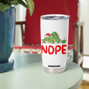 Funny Lazy Cat Christmas Tumbler Cup Nope Not Today TS14 Print Your Wear