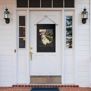 Funny Cat Christmas Garden Flag Night Time Security Guard TS14 Print Your Wear