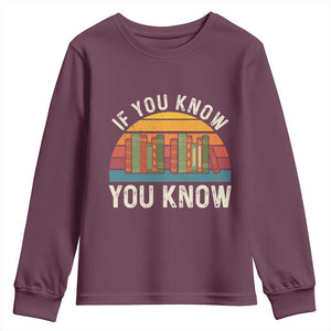 67 Six Seven Book Lover Meme Youth Sweatshirt If You Know You Know TS14 Maroon Print Your Wear