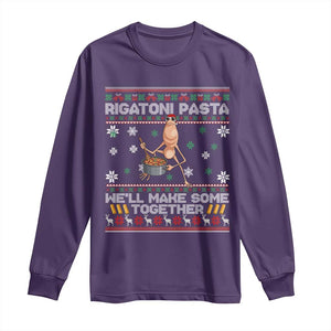Marcus The Worm Christmas Meme Long Sleeve Shirt Rigatoni Pasta We Will Make Some Together TS14 Purple Print Your Wear