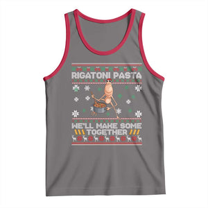 Marcus The Worm Christmas Meme Tank Top Rigatoni Pasta We Will Make Some Together TS14 Deep Heather Red Print Your Wear