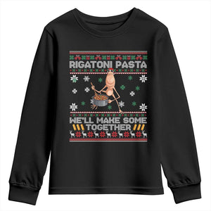 Marcus The Worm Christmas Meme Youth Sweatshirt Rigatoni Pasta We Will Make Some Together TS14 Black Print Your Wear