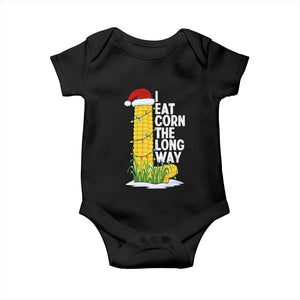 I Eat Corn The Long Way Baby Onesie Funny Corn Adult Humor Christmas TS14 Black Print Your Wear