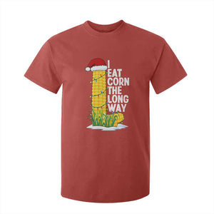I Eat Corn The Long Way T Shirt For Kid Funny Corn Adult Humor Christmas TS14 Red Print Your Wear