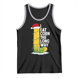 I Eat Corn The Long Way Tank Top Funny Corn Adult Humor Christmas TS14 Black Athletic Heather Print Your Wear