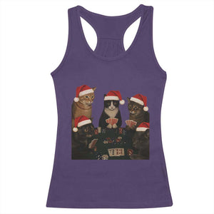 Poker Cats Christmas Meme Shirt Racerback Tank Top Funny Gambling Cat TS14 Purple Print Your Wear