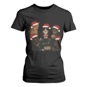 Poker Cats Christmas Meme Shirt T Shirt For Women Funny Gambling Cat - Print Your Wear