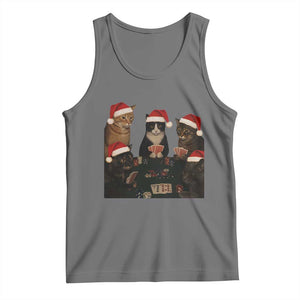 Poker Cats Christmas Meme Shirt Tank Top Funny Gambling Cat - Print Your Wear