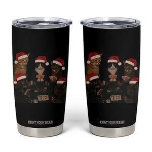 Poker Cats Christmas Meme Shirt Tumbler Cup Funny Gambling Cat TS14 Black Print Your Wear
