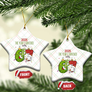 The Year I Survived 67 Six Seven Christmas Meme Ceramic Ornament TS14 Print Your Wear