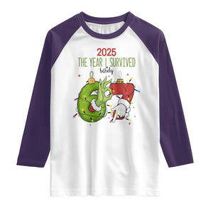 The Year I Survived 67 Six Seven Christmas Meme Raglan Shirt TS14 White Purple Print Your Wear