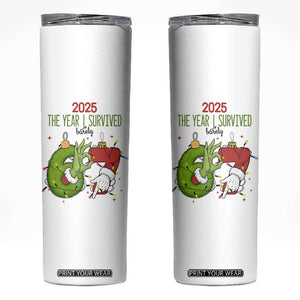 The Year I Survived 67 Six Seven Christmas Meme Skinny Tumbler TS14 White Print Your Wear