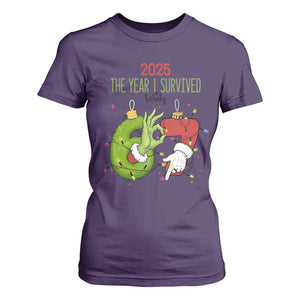 The Year I Survived 67 Six Seven Christmas Meme T Shirt For Women TS14 Purple Print Your Wear
