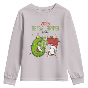 The Year I Survived 67 Six Seven Christmas Meme Youth Sweatshirt TS14 Ice Gray Print Your Wear