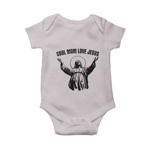 Christian Mom Faith Baby Onesie Cool Mom Love Jesus TS14 Ice Gray Print Your Wear