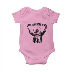 Christian Mom Faith Baby Onesie Cool Mom Love Jesus TS14 Light Pink Print Your Wear