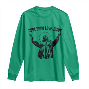 Christian Mom Faith Long Sleeve Shirt Cool Mom Love Jesus TS14 Irish Green Print Your Wear