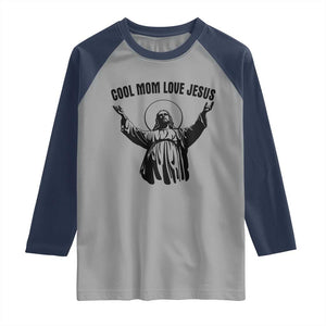Christian Mom Faith Raglan Shirt Cool Mom Love Jesus TS14 Sport Gray Navy Print Your Wear