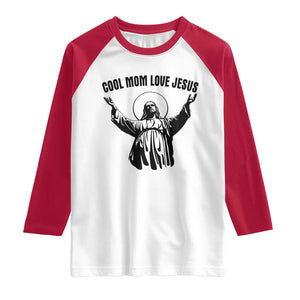 Christian Mom Faith Raglan Shirt Cool Mom Love Jesus TS14 White Red Print Your Wear