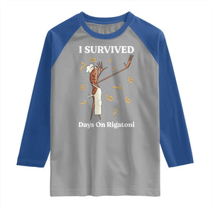 Marcus The Worm Meme Raglan Shirt I Survived 67 Days On Rigatoni TS14 Sport Gray Royal Print Your Wear