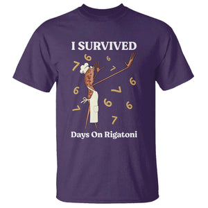 Marcus The Worm Meme T Shirt I Survived 67 Days On Rigatoni TS14 Purple Print Your Wear