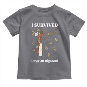 Marcus The Worm Meme Toddler T Shirt I Survived 67 Days On Rigatoni TS14 Charcoal Print Your Wear