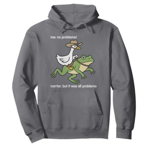 Cowboy Goose Meme Hoodie Funny Frog Me No Problemo Narrator TS14 Charcoal Print Your Wear