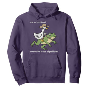 Cowboy Goose Meme Hoodie Funny Frog Me No Problemo Narrator TS14 Purple Print Your Wear