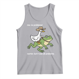 Cowboy Goose Meme Tank Top Funny Frog Me No Problemo Narrator TS14 Athletic Heather Print Your Wear