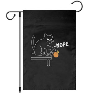 No Kings Protest Garden Flag Funny Cat Kicking Crown TS14 Black Print Your Wear