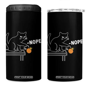 No Kings Protest 4 in 1 Can Cooler Tumbler Funny Cat Kicking Crown TS14 One Size: 16 oz Black Print Your Wear