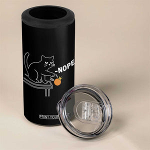No Kings Protest 4 in 1 Can Cooler Tumbler Funny Cat Kicking Crown TS14 Print Your Wear