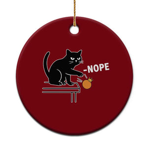 No Kings Protest Ceramic Ornament Funny Cat Kicking Crown TS14 1pc Red Print Your Wear