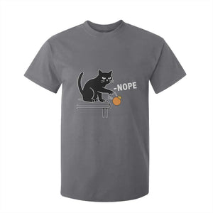 No Kings Protest T Shirt For Kid Funny Cat Kicking Crown TS14 Charcoal Print Your Wear