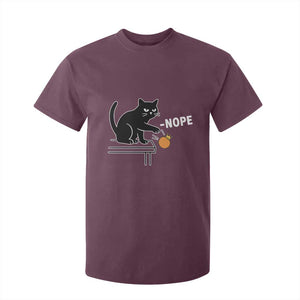 No Kings Protest T Shirt For Kid Funny Cat Kicking Crown TS14 Maroon Print Your Wear