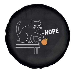 No Kings Protest Spare Tire Cover Funny Cat Kicking Crown TS14 Print Your Wear