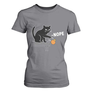 No Kings Protest T Shirt For Women Funny Cat Kicking Crown TS14 Charcoal Print Your Wear