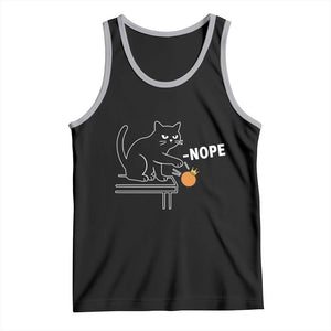 No Kings Protest Tank Top Funny Cat Kicking Crown TS14 Black Athletic Heather Print Your Wear