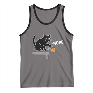 No Kings Protest Tank Top Funny Cat Kicking Crown TS14 Deep Heather Black Print Your Wear