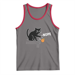 No Kings Protest Tank Top Funny Cat Kicking Crown TS14 Deep Heather Red Print Your Wear