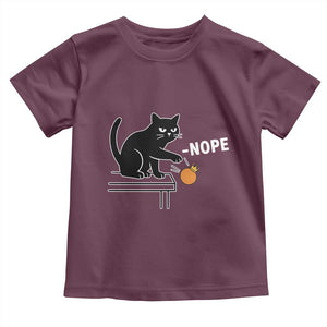 No Kings Protest Toddler T Shirt Funny Cat Kicking Crown TS14 Maroon Print Your Wear