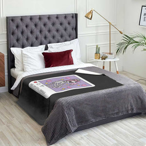 Anti Valentine Throw Blanket Funny Skeleton Selfie Meme TS14 Print Your Wear