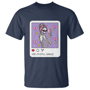 Anti Valentine T Shirt Funny Skeleton Selfie Meme TS14 Navy Print Your Wear