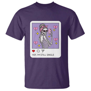 Anti Valentine T Shirt Funny Skeleton Selfie Meme TS14 Purple Print Your Wear