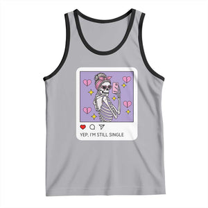 Anti Valentine Tank Top Funny Skeleton Selfie Meme TS14 Athletic Heather Black Print Your Wear