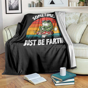 Funny Frog Meme Throw Blanket Sometimes I Just Be Fartin TS14 Print Your Wear